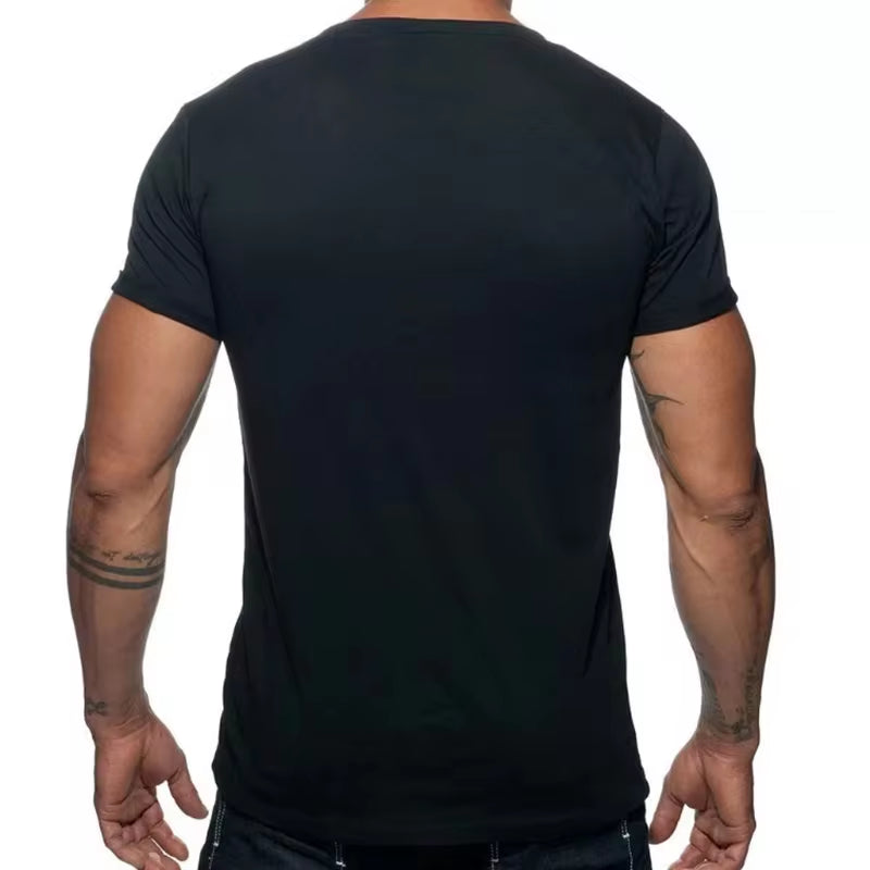 Summer Cotton T Shirts Men 2025 Simple O Neck Stretch Solid New Tops Clothing Casual Tshirt Man Streetwear Cool Tee Shirts